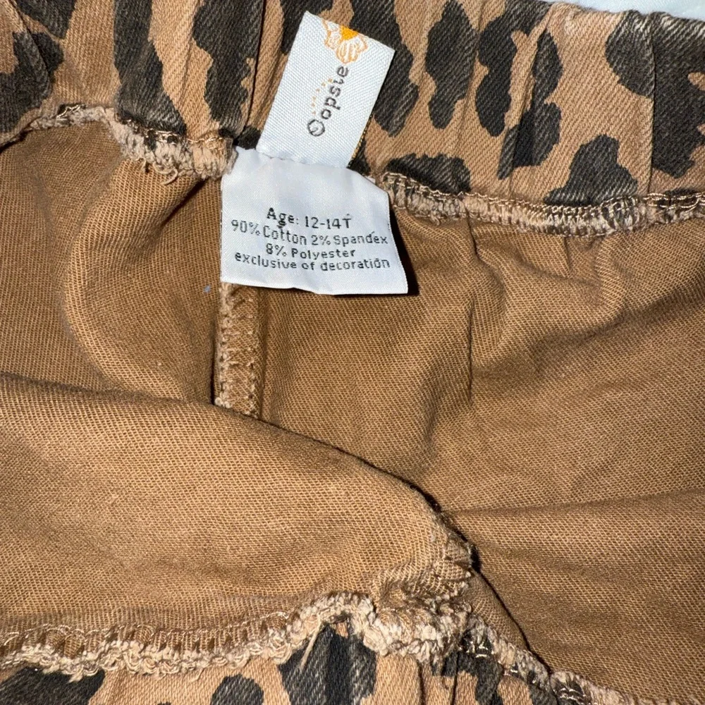 Bundle Kids' Brown and White Animal Print Jeans‎